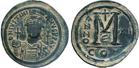 BYZANTINE.Justinian I, AE Follis. Constantinople. 527-565 AD.

Condition: Very Fine

Weight: 3.21 gr
Diameter: 23 mm