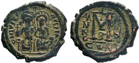 BYZANTINE.Justin II and Sophia, AE Follis.Constantinople.565-578 AD

Condition: Very Fine

Weight: 12.80 gr
Diameter: 29 mm