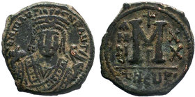 BYZANTINE.BYZANTINE.Maurice Tiberius, AE Follis. Antioch as Theopolis. 582-602 AD,

Condition: Very Fine

Weight: 18.86 gr
Diameter: 26 mm