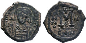 BYZANTINE.Maurice Tiberius, AE Follis. Constantinople. 582-602 AD,

Condition: Very Fine

Weight: 13 gr
Diameter: 28 mm
