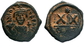 BYZANTINE.Phocas. AE half follis, Cyzicus. 602-610 AD.

Condition: Very Fine

Weight: 6.94 gr
Diameter: 25 mm