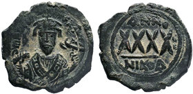 BYZANTINE.Phocas. AE Three-quarter follis, Nicomedia. 602-610 AD.

Condition: Very Fine

Weight: 12.18 gr
Diameter: 30 mm