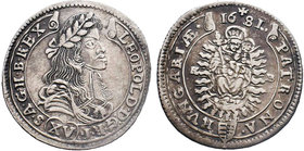 Holy Roman Empire. Leopold I. Emperor, 1657-1705.

Condition: Very Fine

Weight: 6.23 gr
Diameter: 30 mm