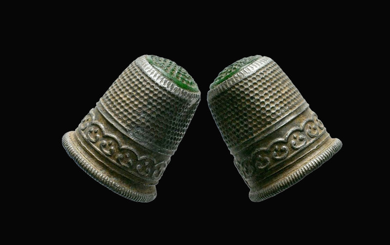 Byzantine Empire Silver Decorated Thimble , 7th - 11th C.

Condition: Very Fin...