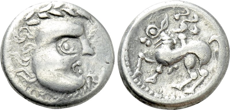 EASTERN EUROPE. "Eingesetzter Pferdefuss" type. Drachm (Circa 3rd century BC). ...