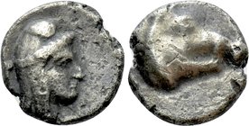 GREEK. Uncertain. Hemiobol (4th century BC).