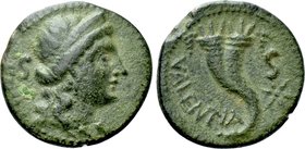 BRUTTIUM. Vibo Valentia (Circa 193-150 BC). Ae Semis.