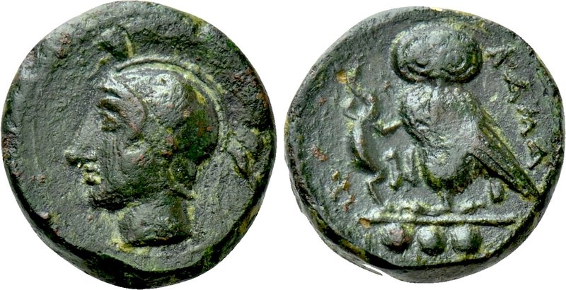 SICILY. Kamarina. Tetras (Circa 420-410 BC). 

Obv: Head of Athena left, weari...