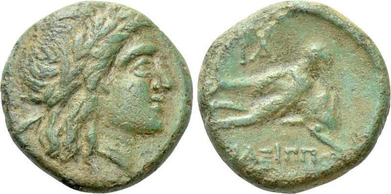CARIA. Iasos. Ae (Circa 250-190 BC). Ktesias, magistrate. 

Obv: Laureate head...