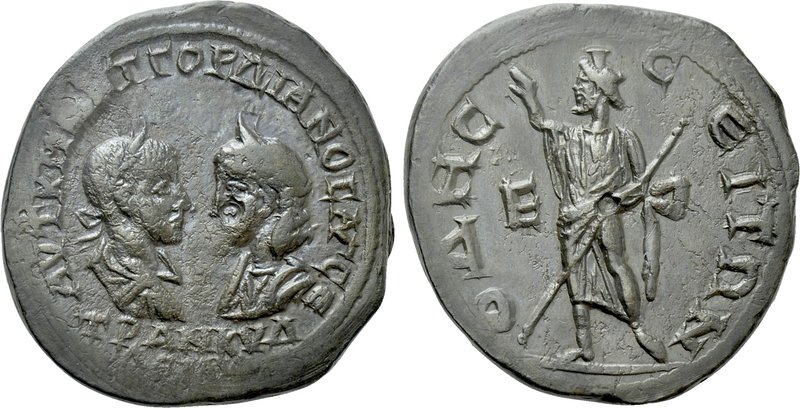MOESIA INFERIOR. Odessus. Gordian III, with Tranquillina (238-244). Ae. 

Obv:...