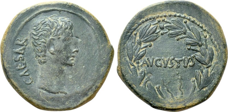 ASIA MINOR. Uncertain. Augustus (27 BC-AD 14). Ae. 

Obv: CAESAR. 
Bare head ...