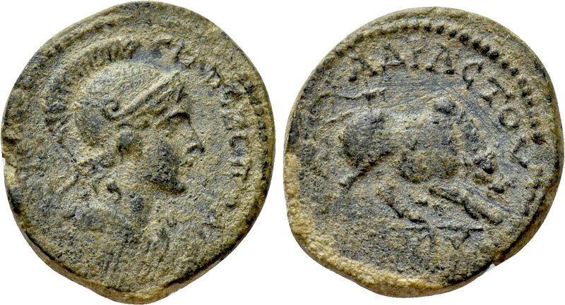 CARIA. Trapezopolis. Pseudo-autonomous. Time of Antoninus Pius (138-161). Ae. Po...