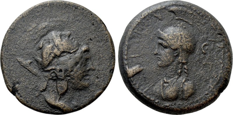 CILICIA. Aegeae. Pseudo-autonomous (1st century). Ae Trihemiassarion. Dated year...