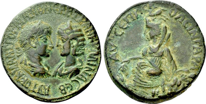 MESOPOTAMIA. Singara. Gordian III with Tranquillina (238-244). Ae. 

Obv: AVTO...