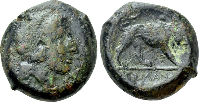 ANONYMOUS. Double-litra (Circa 275-270 BC). Mint in southern Italy. 

Obv: Fem...