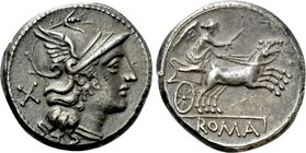 ANONYMOUS. Denarius (157-156 BC). Rome.