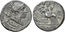 A. ALBINUS S. F. Denarius (96 BC). Rome.