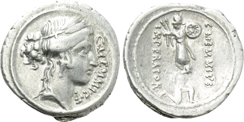 C. MEMMIUS C.F. Denarius (56 BC). Rome. 

Obv: C MEMMI C F. 
Head of Ceres ri...