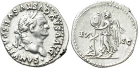 DIVUS VESPASIAN (Died 79). Denarius. Rome. "Judaea Capta" commemorative. Struck under Titus.