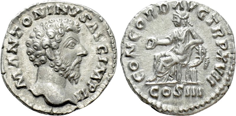 MARCUS AURELIUS (161-180). Denarius. Rome.

Obv:  M ANTONINVS AVG IMP II.
Bar...