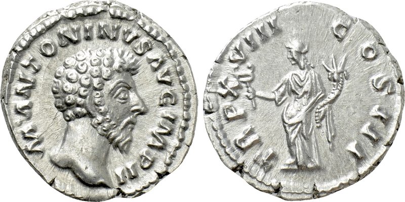 MARCUS AURELIUS (161-180). Denarius. Rome.

Obv:  M ANTONINVS AVG IMP II.
Hea...