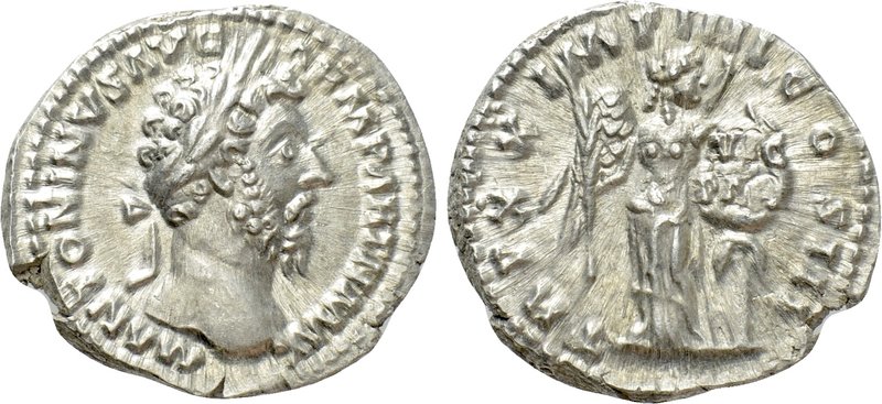 MARCUS AURELIUS (161-180). Denarius. Rome.

Obv: M ANTONINVS AVG ARM PARTH MAX...