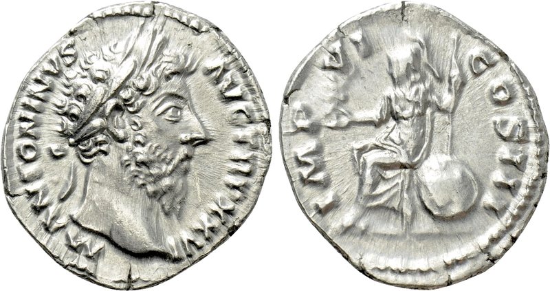 MARCUS AURELIUS (161-180). Denarius. Rome.

Obv: M ANTONINVS AVG TR P XXVI.
L...
