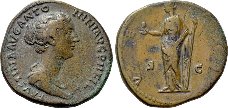 FAUSTINA II (147-175). Sestertius. Rome. 

Obv: FAVSTINA AVG ANTONINI AVG PII ...