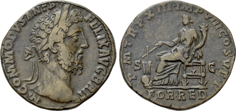 COMMODUS (177-192). Sestertius. Rome.

Obv: M COMMODVS ANT P FELIX AVG BRIT.
...