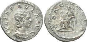 JULIA PAULA (Augusta, 219-220). Denarius. Antioch.
