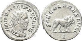 PHILIP I THE ARAB (244-249). Antoninianus. Rome. Saecular Games / 1000th Anniversary of Rome issue.