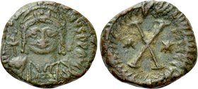 JUSTINIAN I (527-565). Decanummium. Uncertain imitative mint, possibly Sicily.