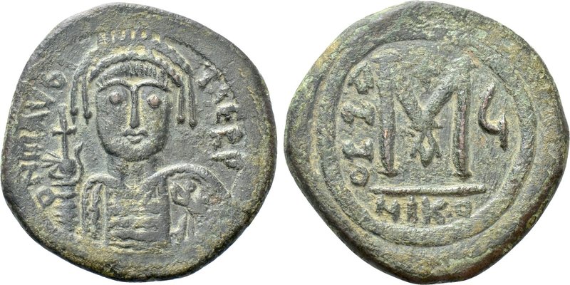 MAURICE TIBERIUS (582-602). Follis. Nicomedia. Dated RY 6 (585/6). 

Obv: D N ...