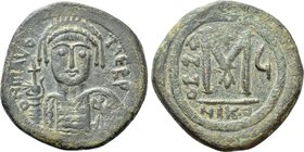 MAURICE TIBERIUS (582-602). Follis. Nicomedia. Dated RY 6 (585/6).
