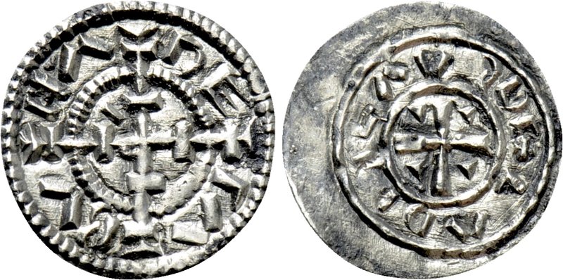 HUNGARY. Coloman (1095-1116). Denar. 

Obv: + CALAMA RE. 
Cross with double c...