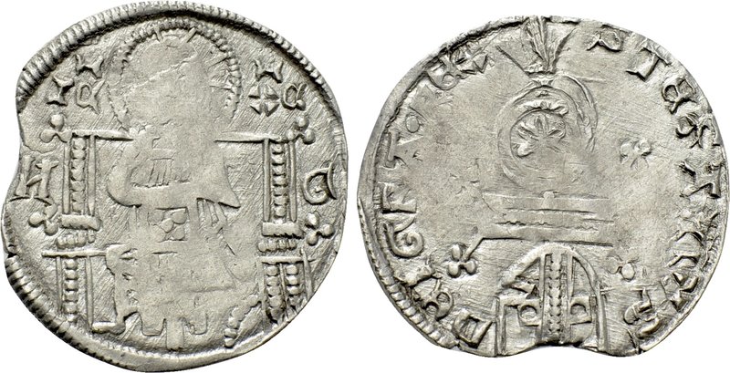 SERBIA. Stefan Uroš IV Dušan (1331-1355). Dinar. 

Obv: IC - XC. 
Christ Pant...