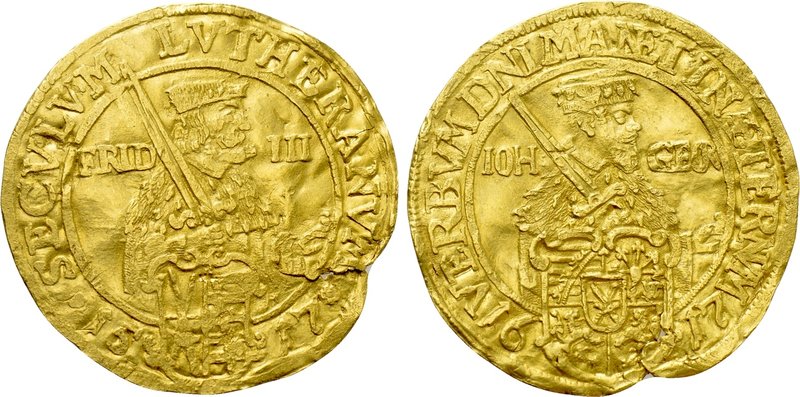 GERMANY. Saxony. Johann Georg I (1611-1656). GOLD 1 Ducat (1617).

Obv: VERBVM...