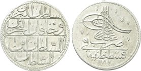 OTTOMAN EMPIRE. Abdul Hamid I (AH 1187-1203 / AD 1774-1789). Piastre. Konstantiniye (Constantinople). Dated Year 1187 (AD 1773).