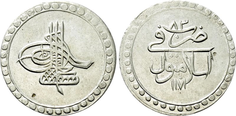 OTTOMAN EMPIRE. Mustafa III (AH 1171-1187 / 1757-1774 AD). Piastre or Kuruş. Isl...