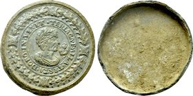 ITALY. Venice. Lead Theriac Box Seal (Circa 17th century). Produced by the Alla testa d’oro pharmacopia of Venice.