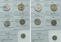 5 Roman Coins; Vetranio, Elagabal etc.