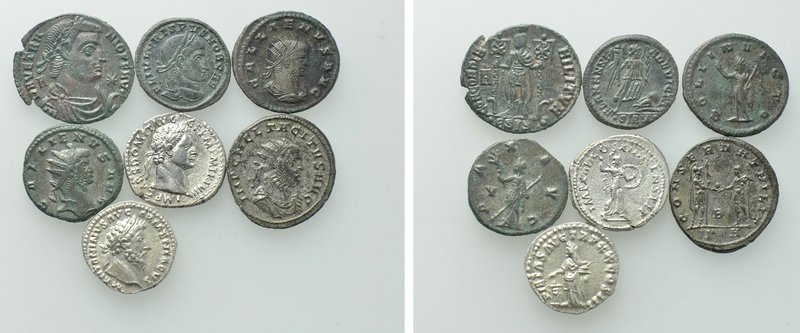 7 Roman Coins; Vetranio, Tacitus etc. 

Obv: .
Rev: .

. 

Condition: See...