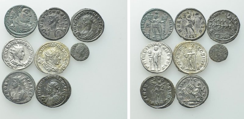 8 Roman Coins; Probus, Hostilian etc. 

Obv: .
Rev: .

. 

Condition: See...