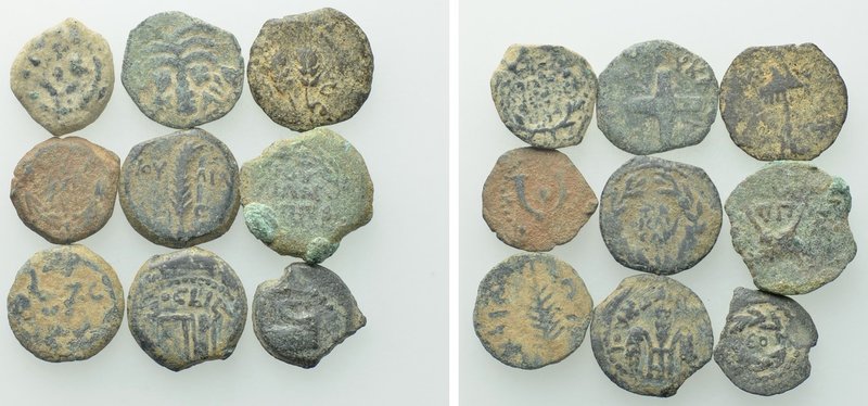 9 Coins of Judaea. 

Obv: .
Rev: .

. 

Condition: See picture.

Weight...