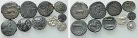10 Greek Coins; Thasos, Parion etc.