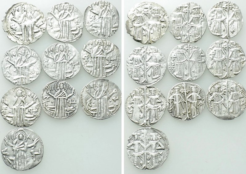 10 Medieval Coins of Bulgaria. 

Obv: .
Rev: .

. 

Condition: See pictur...
