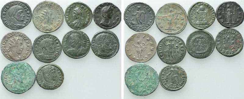10 Roman Coins; Helena, Severina etc. 

Obv: .
Rev: .

. 

Condition: See...