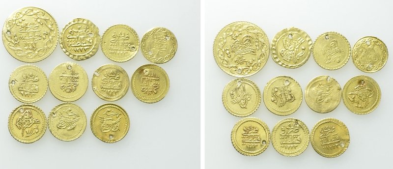 11 Ottoman GOLD Coins. 

Obv: .
Rev: .

. 

Condition: See picture.

We...