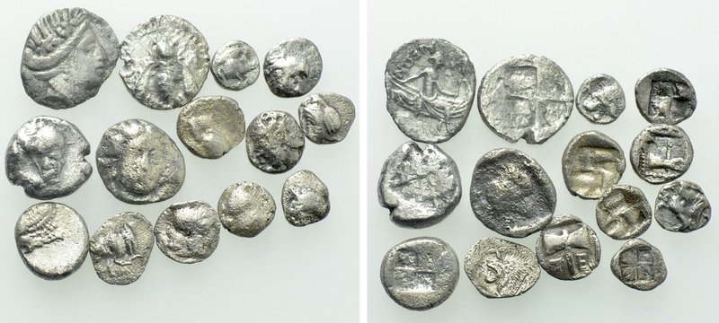 14 Greek Coins. 

Obv: .
Rev: .

. 

Condition: See picture.

Weight: g...