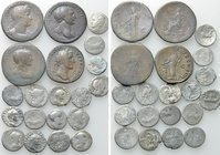 20 Roman Coins; Denarii and Sestertii.